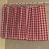 Tenda Corea Sweet Lattice Tab Top Tende corte Red Plaid Half Cloth Mantovana da cucina # A091