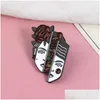 Broches Broches Divisé Femme Tête Émail Broche Fleurs Badge Broche Sac Vêtements Revers Cool Punk Bijoux Cadeau Pour Amis Drop Delivery Dho5L