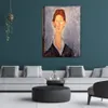 Figure moderne toile Art jeune homme Amedeo Modigliani célèbre peinture peinte à la main oeuvre pour salon décor