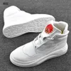 High top small white Boot uomo versione coreana della tendenza scarpe casual traspiranti scarpe da uomo nuove di lusso sneaker rossa rete A1