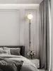 Wall Lamps French Luxury Copper Long Pole With Switch Socket Type Bedroom Sconces Lights Nordic Living Room Decor Lighting
