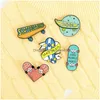 Alfinetes Broches Desenhos Animados Cool Skate Esmalte Alfinetes Cores Moda Para Crianças Presentes Lapela Roupas Bolsas Drop Delivery Jóias Dhnlf