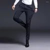 Ternos masculinos Calças formais de negócios formais Ternos casuais primavera outono Calças de escritório masculinas retas clássicas calças pretas azuis