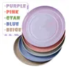 Ensembles de vaisselle 5 pièces costume enfant assiettes réutilisables assiette ronde légère incassable plats colorés pour la cuisine à domicile