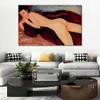 Female Figure Abstract Canvas Art Reclining Nude from the Back Amedeo Modigliani Painting Hand Painted Artwork Bedroom Decor