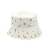 Berets Butterfly Pattern Bucket Hat Double-sided Wear Men And Women Spring Summer Print Outdoor Leisure Shade Panama Bob Cap