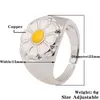 Y2K Fashion Sun Flower Finger Rings Bohemian Neon Open Cuff Pierścień dla kobiet w przyjęciu weselnym biżuteria Accessori