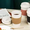 Canecas reutilizáveis copos de café com tampas palha de trigo copo portátil máquina de lavar louça seguro eco amigável caneca chá café expresso