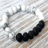 SN1060 2016 New Fashion Howlite Lava Bracciale Womens Yoga Mala Borda il braccialetto Chakra Meditazione Gioielli Gift216Y