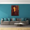 Abstract Portrait Canvas Art Portrait of A Girl (victoria) Amedeo Modigliani Painting Handmade Contemporary Home Decor