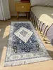 Carpets Handwoven cotton carpet retro style square bedside geometric floor mat living room home decoration manda R230718