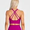 Strój jogi Pasek Cross Fitness Bra Top Sexy Backless Sports Women Gym Crop Kamizel