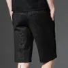 Pantaloncini da spiaggia Motivo scuro Elastico in vita Pantaloni estivi con coulisse al ginocchio Pantaloni elasticizzati con coulisse