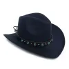 2023 sombrero de copa de vaquero para hombres sombreros Fedora mujeres viajes al aire libre Fedoras mujer moda gorra de fieltro hombre Otoño Invierno gorras Trilby 15 colores