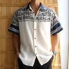 Mens Casual Shirts Summer Aloha Shirt Pattern Tryck Vit Casual Button Clothing Sports Street POGRAPHY DESIGN 230718
