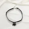 Naszyjniki wisiorek Goth Spider Choker Naszyjnik dla kobiet regulowany punk boho