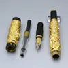 Luxury Jinhao Pen för Golden Double Dragon Embonsment Classic Fountain Pen med Business Office Supplies Writing Smooth Brand Ink 245f