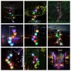 Garden Decorations LED Solar Wind Chime Crystal Ball Hummingbird Light Color Changing Waterproof Hanging For Home 230717