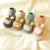 First Walkers Baby Sock Shoes 2023 Autumn Winter Warm Boots Cute Cartoon Infant Toddler Soft Sole Anti-Slip Prewalker Born