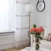 Gordijn Witte Tule Gordijnen Voor Woonkamer Decoratie Moderne Chiffon Effen Sheer Voile Keuken Zwaan Patroon