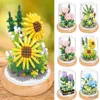 Blocks City Mini Immortal Flower Ornament Model Building Blocks Friends Rose Sunflower Bouquet Potted Bricks For Girlfriend Gift R230718