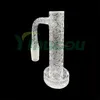 DHL Yinuoou Smoking Sandblasted Full Weld Control Tower Quartz Banger 16mmOD Beveled Edge Smoke Nails For Dab Rigs Glass Water Pipes