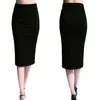 Skirts Women's Pencil skirt Women's Office Elastic Bodycon Midi Skirt Women's High Waist Mid calf Jersey Skirts Puls Size XL 230718