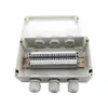 IP65 Waterproof Cable Wiring Junction Box 3 in 3 out 200 120 75mm with UK2 5B Din Rail Terminal Blocks236m