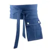 Cinturones Cinturón de mezclilla para mujer con bolsillo extraíble Corbata Jean Corset Cintura para vestido de camisa