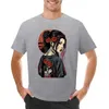 Men's Polos Anime Or Manga Style Of A Young Tattooed Asian Woman Wearing Black T-Shirt Heavyweight T Shirts Short