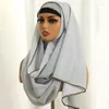 Cachecóis Modal Espumante Hijab Cachecol Para Mulheres Muçulmanas Xaile Elástico Fácil Hijabs Simples Lenço de Cabeça Mulher Africana Turbante Ramadã