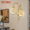 Wall Lamp SOFEINA Modern Crystal Sconce LED Indoor Light Fixture Gold Luxury Decorations For Bedroom Living Room Office