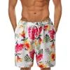 Мужские шорты на гавайских пляжах короткие брюки Мужчины летние принты спортмаль с раздельными карманами.