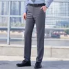 Abiti da uomo Primavera Estate Pantaloni da abito dritti Pantaloni lunghi da uomo in cotone di alta qualità elasticizzati Pantaloni da ufficio sottili blu da uomo A11