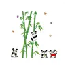 Fonds d'écran Bambou Panda Stickers Muraux Pour Enfants Chambres Enfants Décor À La Maison Canapé Vivant Autocollant Stickers