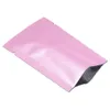 200 pz / lotto 9x13 cm rosa sottovuoto foglio di mylar imballaggio sacchetti di alluminio per tè in polvere foglio sacchetto di mylar open top conservazione degli alimenti baggies258u