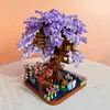 Blocchi 2200pcs Mini blocchi di costruzione Viola Cherry Blossom Tree House Modello Decorazione Ragazza Regalo Fai da te Puzzle Mattoni Giocattolo per bambini Regalo R230718