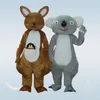 Mascot Costumes Adult Lovely Koala Kangaroo Custom Made Mascot Fancy Dress Animal Party274N