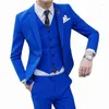 Herrenanzüge Anzug für Männer 2023 Slim Fit Blazer Sets Mode Einfarbig Formal Business 3-teiliges Set Bräutigam Hochzeitskleid