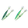 Glow-in-the-dark iron plate sea fishing boat fishing knife bait glow-in-the-dark with light keel reinforced flash Glow-in-the-dark (bare board +with squid four book hook)