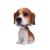 インテリアデコレーションミニ3D子犬の車のダッシュボード装飾おもちゃのおもちゃの装飾品のうなずき揺れ犬ボブルヘッドハスキーかわいいオートアクセサリーインテリアx0718