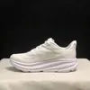 Koşu Ayakkabıları Hoka Clifton 9 Havadar Mavi Üçlü Siyah Beyaz Canlı Turuncu Kıyı Gökyüzü Erkek Nefes Allable Rahat All Maç Düz Jogging Womens Hafif Sneakers