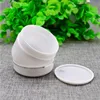 20 50 100 250ML Empty White Silver Edge Portable Refillable Plastic Cosmetic Makeup Face Cream Jar Sample Container Bottle Pot Dqjkl