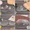 Cups Saucers 4 Pcs Turkey Round Tray Household Tea Glass Plates Snack Storage Dishes Insulation Decorative Coffee Kitchen Tableware
