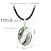 Pendant Necklaces Natural Shell Choker Pearl And Abalone Stitching Oval Long Necklace Collar Wedding Jewelry