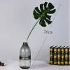 5pcs Simulazione Piante tropicali Foglia di tartaruga Piante verdi artificiali Foglie di palma Fai da te Accessori per la decorazione della casa Matrimonio Natale LL