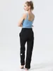 Lu Womens Dance Studio Pant Loose Workout Mid midje Sports for Women Casual Gym Yoga Long Wide Leg Pants Byxor