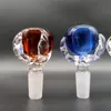 Style Schüssel Stück 14 mm dicke Schüssel Stück Bong Glasrutsche Wasserrohre rund reine klare Drachenklaue Kopfbedeckte Schalen männliche Rauchzubehör