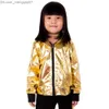 Manteau Herorose 2023 Mode Fille Garçon Or Jazz Hip Hop Concours De Danse Manteau Vêtements Pour Enfants Party Stage Performance Veste Z230719