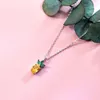 Strengen Strings INZATT Punk Fruit Geel Ananas Hanger Ketting Mode Choker Voor Vrouwen Verjaardagsfeestje Charm Zilver 925 Trendy Sieraden cadeau 230718